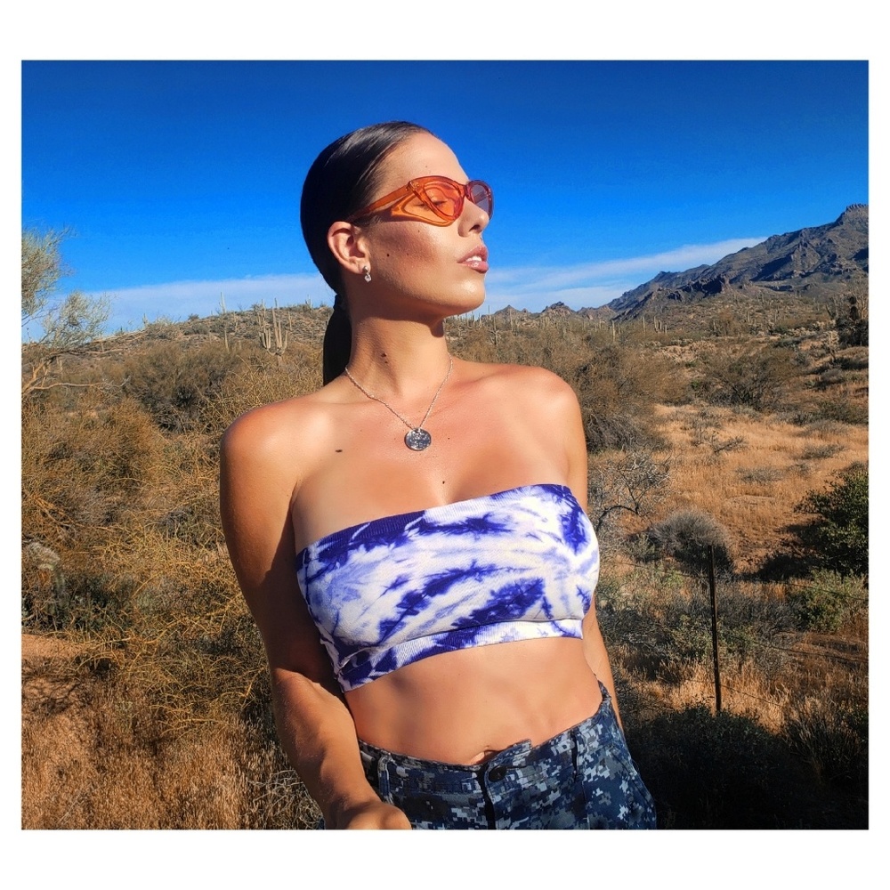 tie💙dye tube top by TEES BY TINA <OS> - Picture 2 of 8